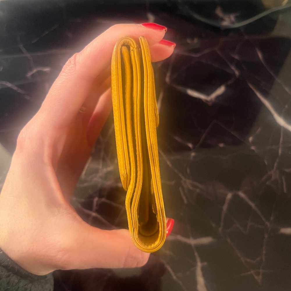 $950 CHANEL Yellow Caviar-Leather Wallet, GUC - Picture 9 of 16